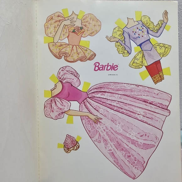 NEW Vintage 1993 Barbie Golden Paperdoll book Precut Fashions 1 Doll - Picture 5 of 10